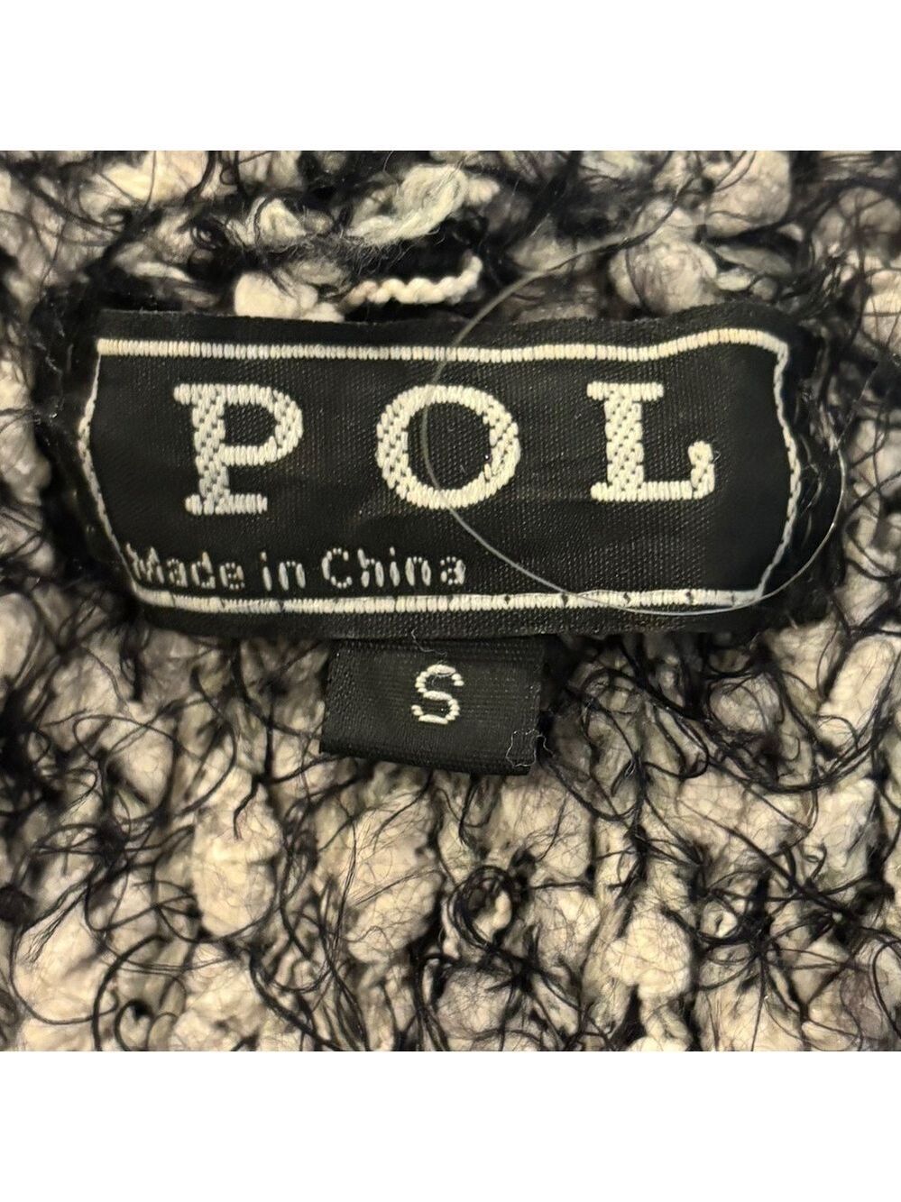 POL Cozy Black and White Hooded Cardigan - Picture 5 of 6